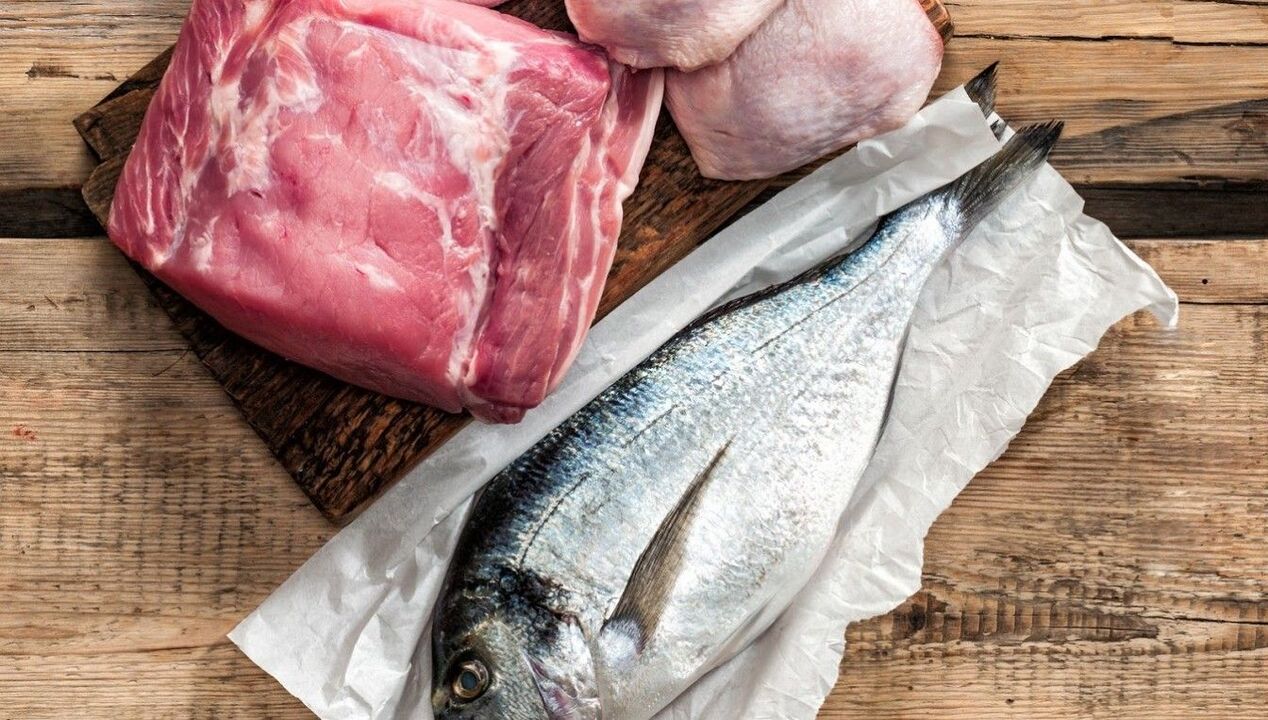 Fleisch und Fisch gegen Prostatitis